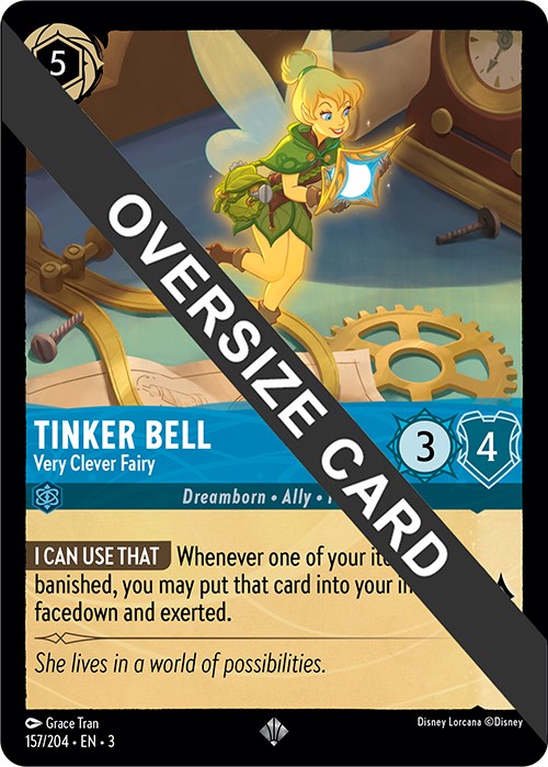 Disney Lorcana: Tinker Bell - Very Clever Fairy (Oversized) card image