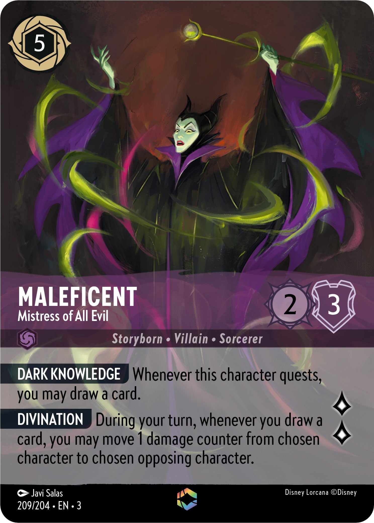 Disney Lorcana: Maleficent - Mistress of All Evil (Enchanted) card image