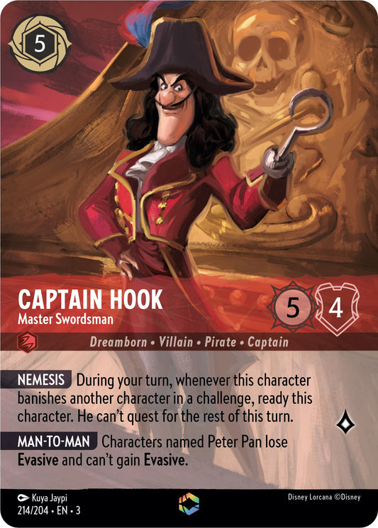 Disney Lorcana: Captain Hook - Master Swordsman (Enchanted) card image