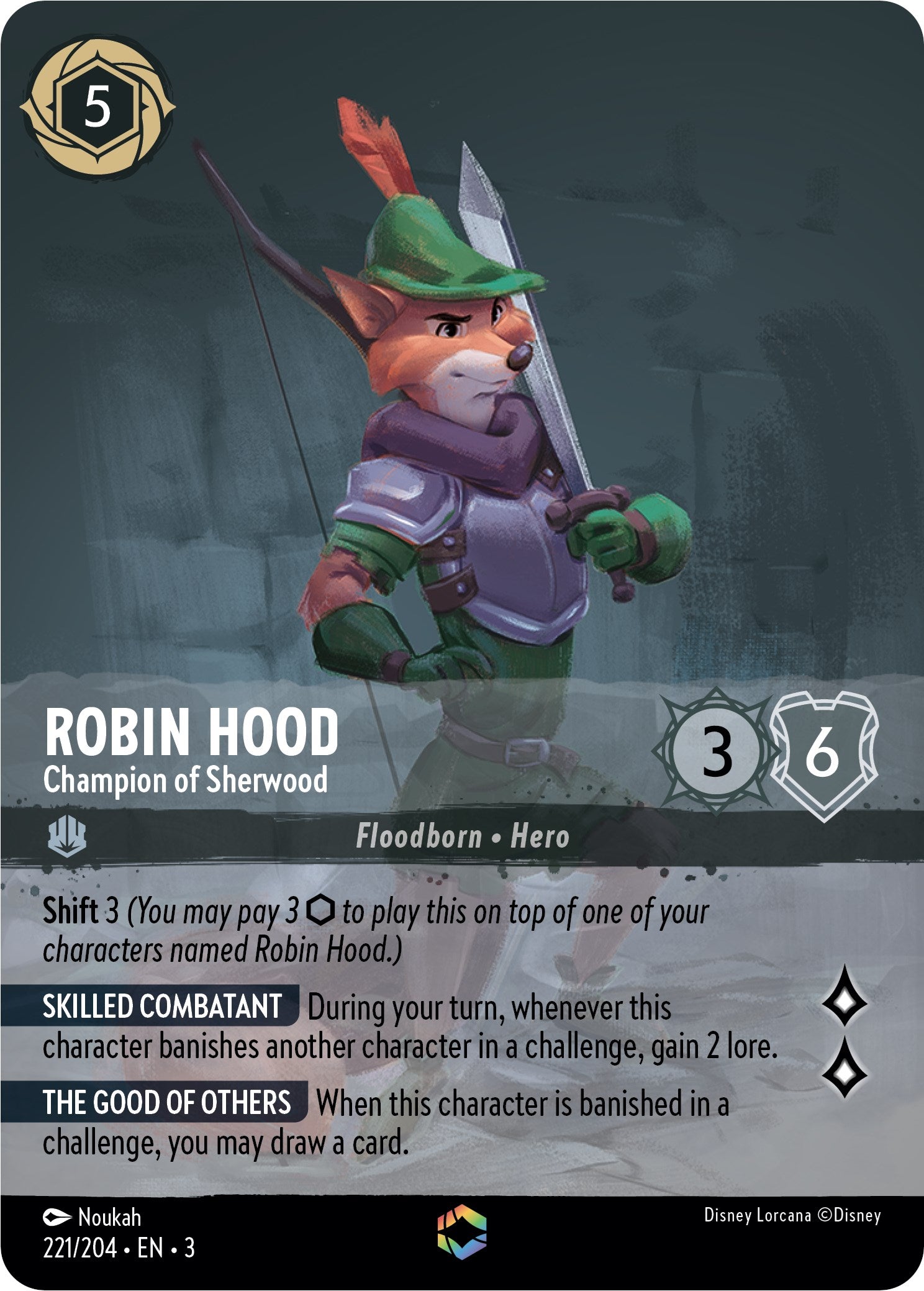 Disney Lorcana: Robin Hood - Champion of Sherwood (Enchanted) card image