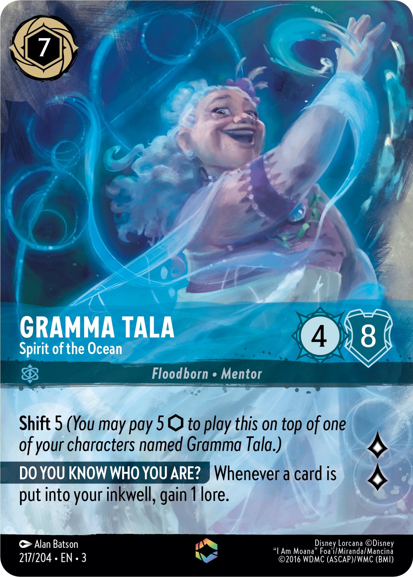 Disney Lorcana: Gramma Tala - Spirit of the Ocean (Enchanted) card image