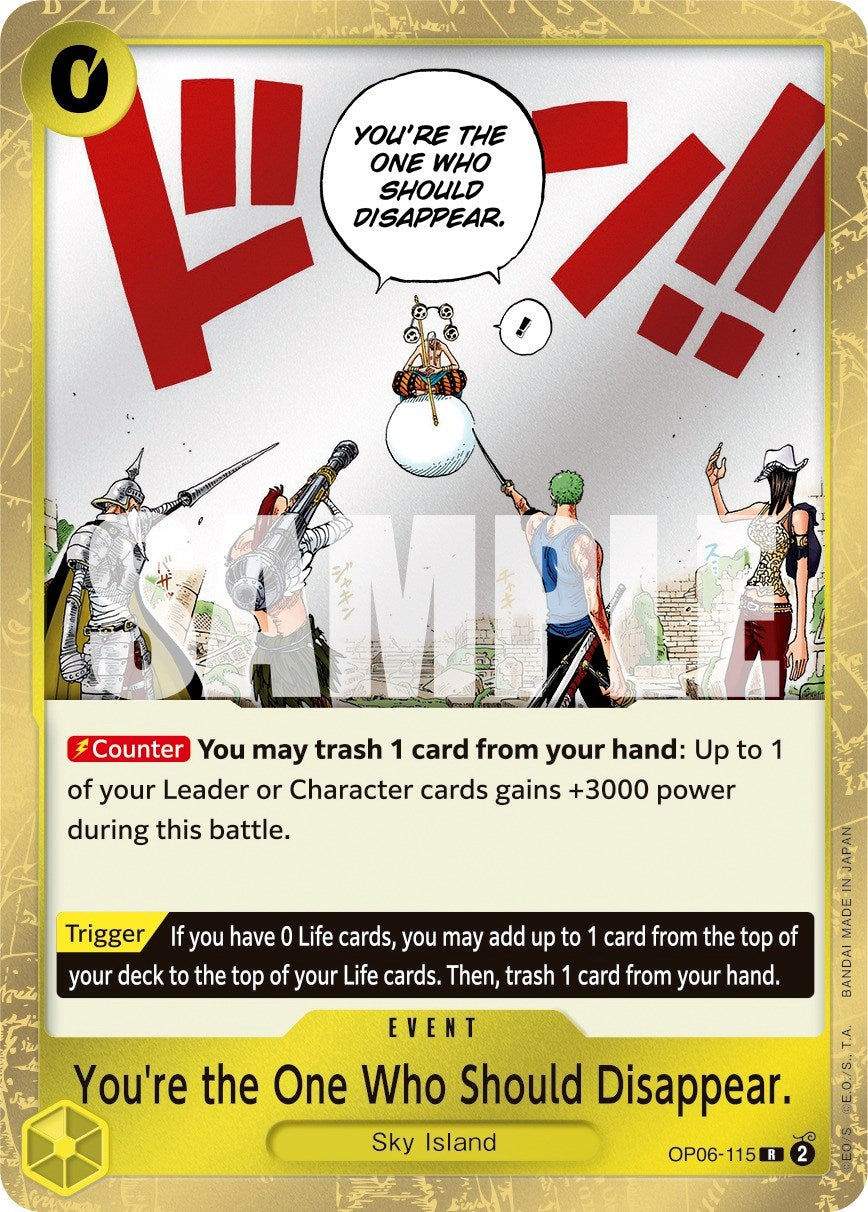 One Piece Card Game: You're the One Who Should Disappear card image