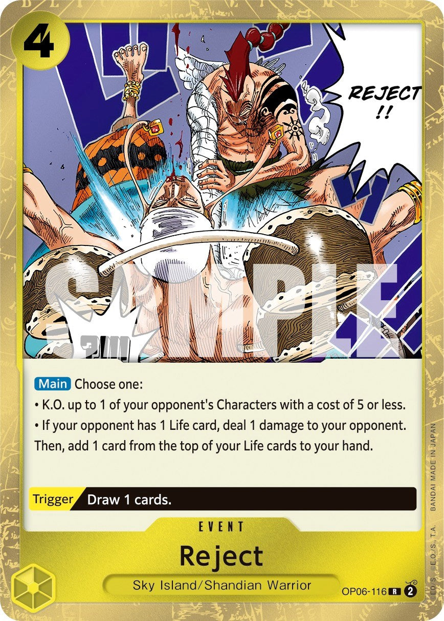 One Piece Card Game: Reject card image