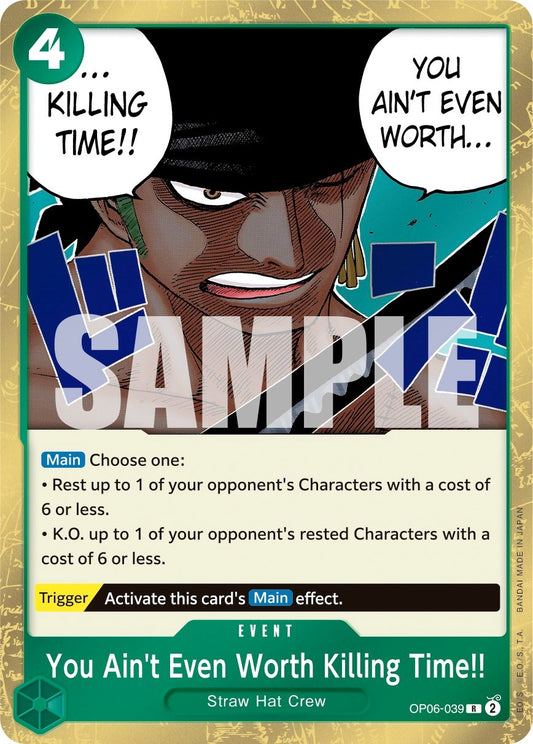 One Piece Card Game: You Ain't Even Worth Killing Time!! card image