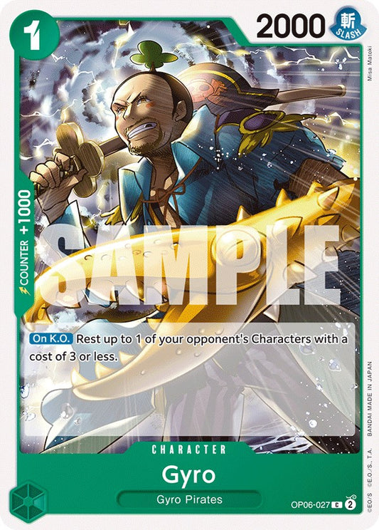 One Piece Card Game: Gyro card image