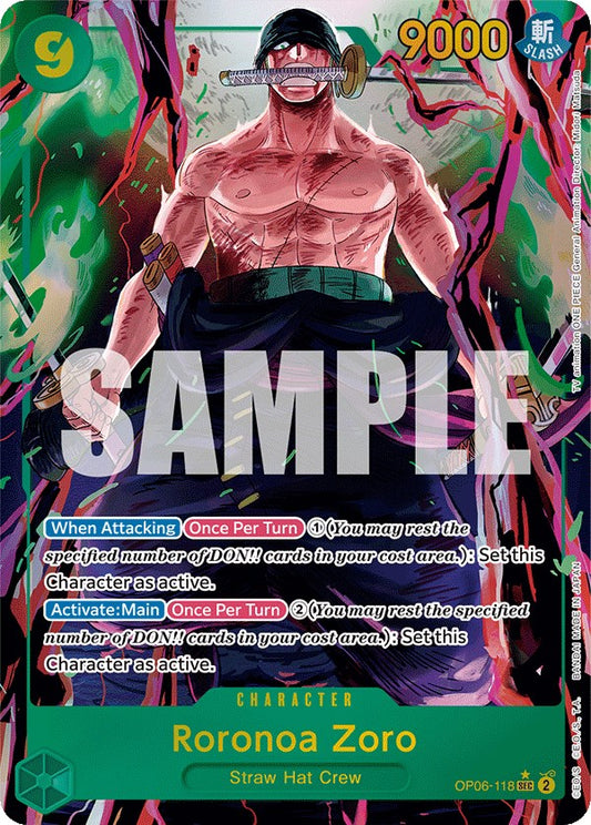 One Piece Card Game: Roronoa Zoro (Alternate Art) card image