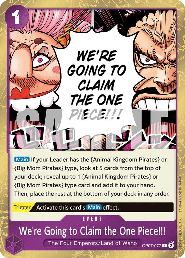 One Piece Card Game: We're Going to Claim the One Piece!!! card image