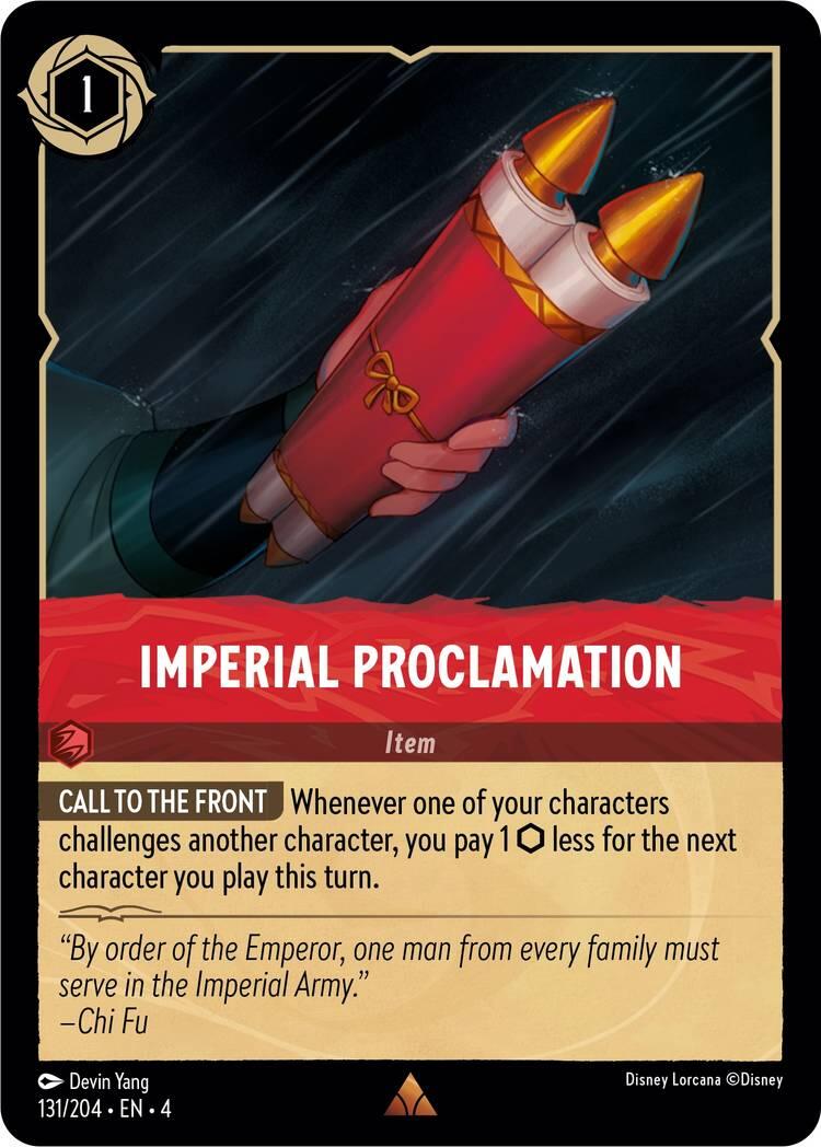 Disney Lorcana: Imperial Proclamation card image