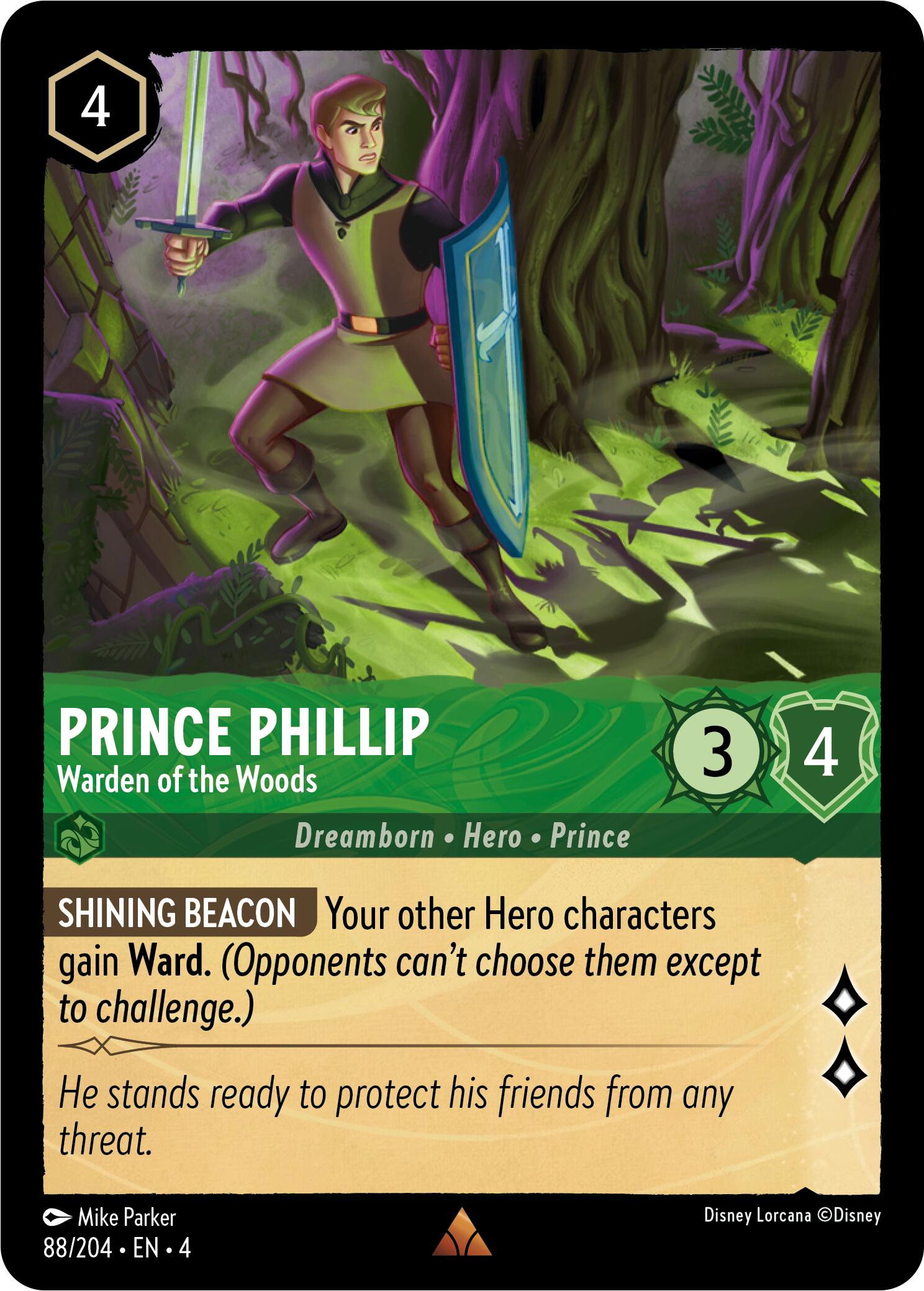 Disney Lorcana: Prince Phillip - Warden of the Woods card image