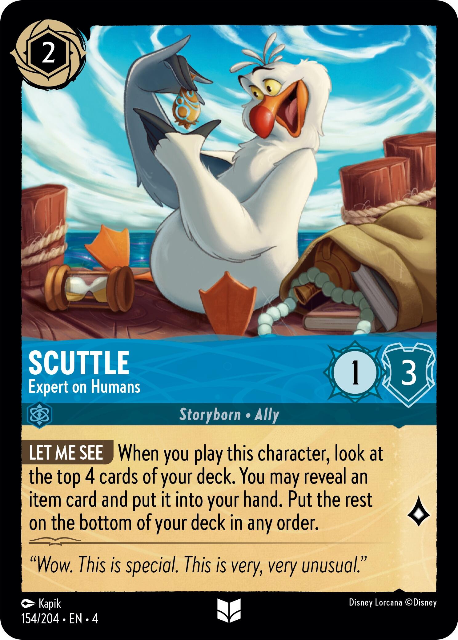 Disney Lorcana: Scuttle - Expert on Humans card image