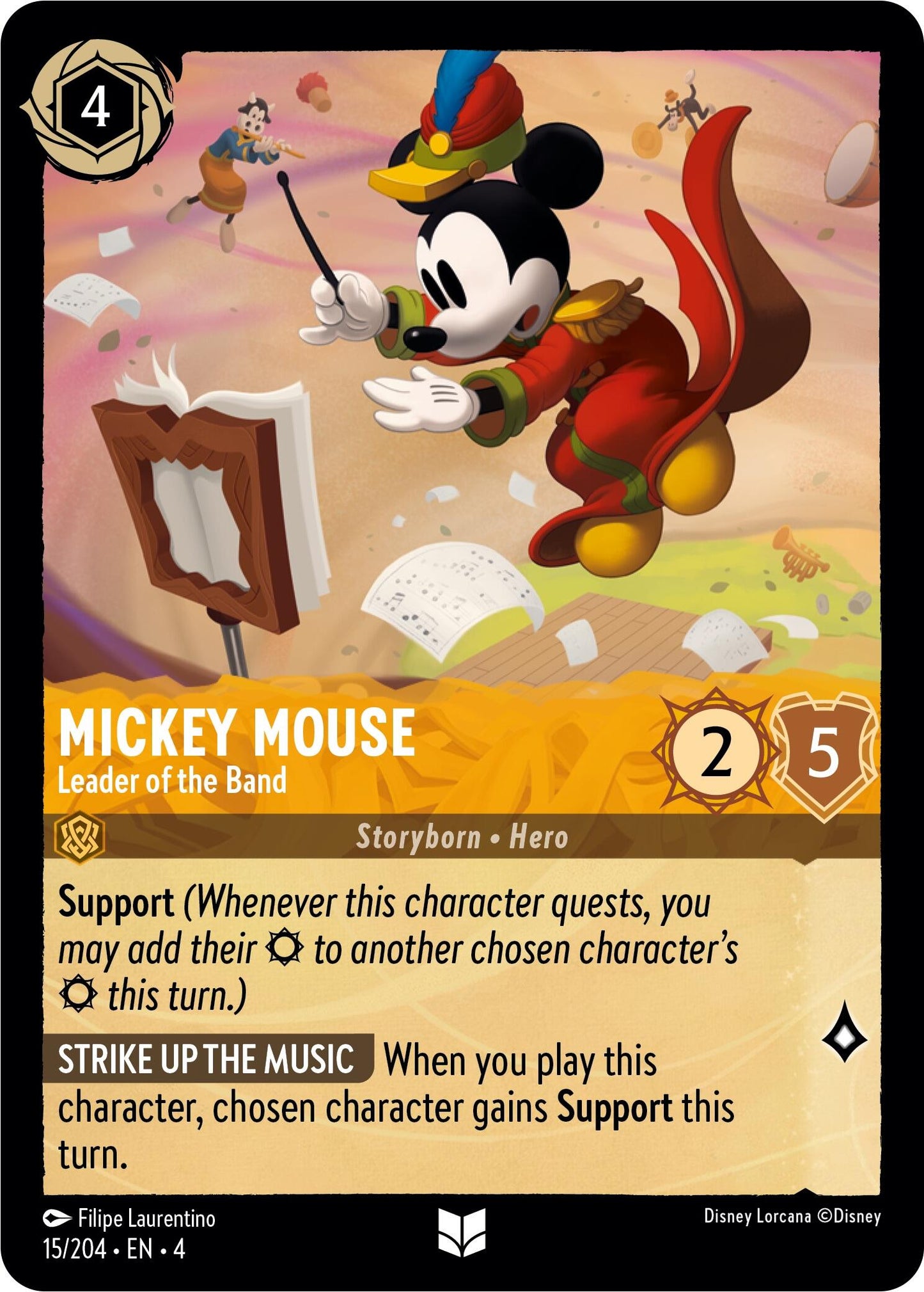 Disney Lorcana: Mickey Mouse - Leader of the Band card image