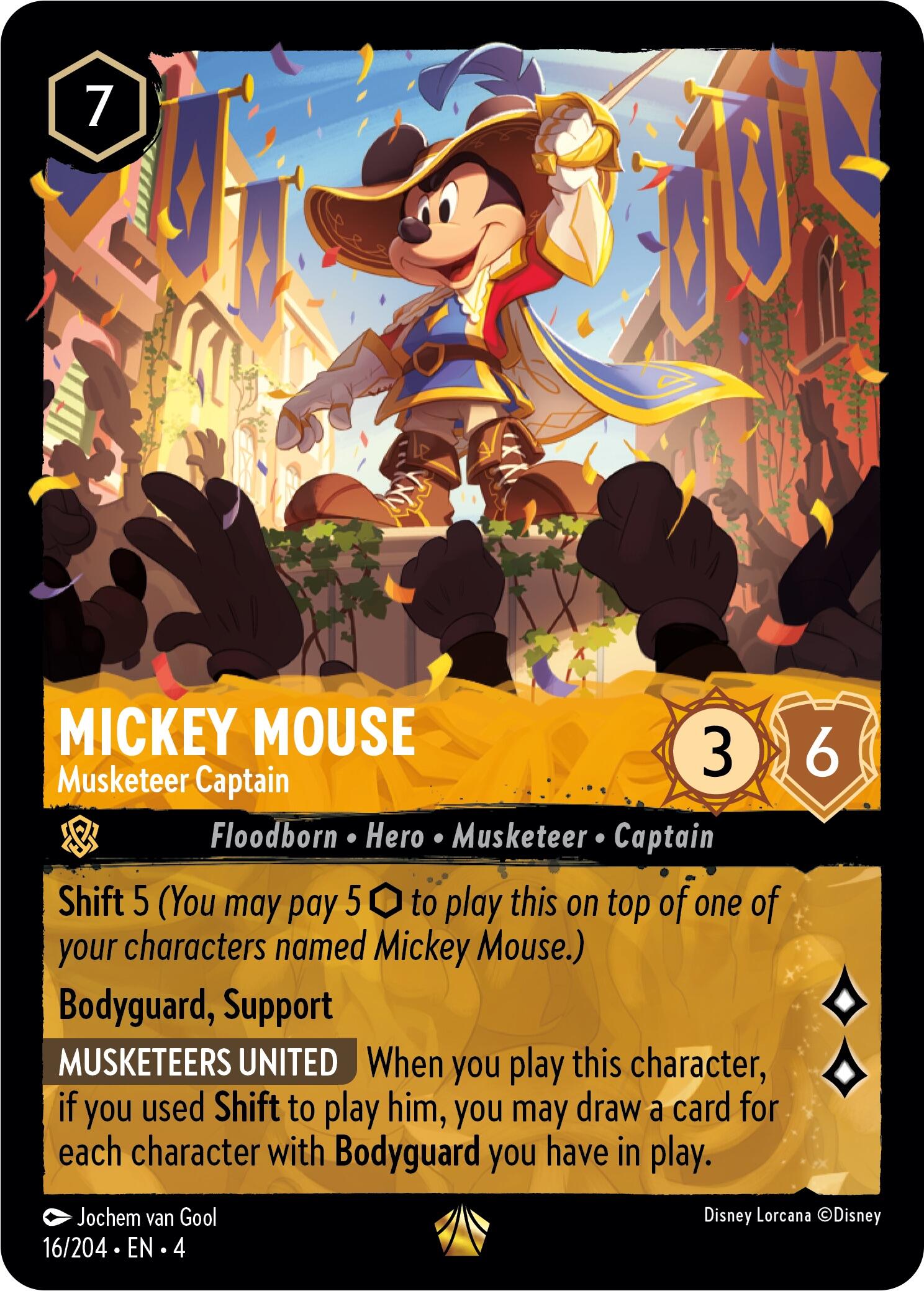 Disney Lorcana: Mickey Mouse - Musketeer Captain card image