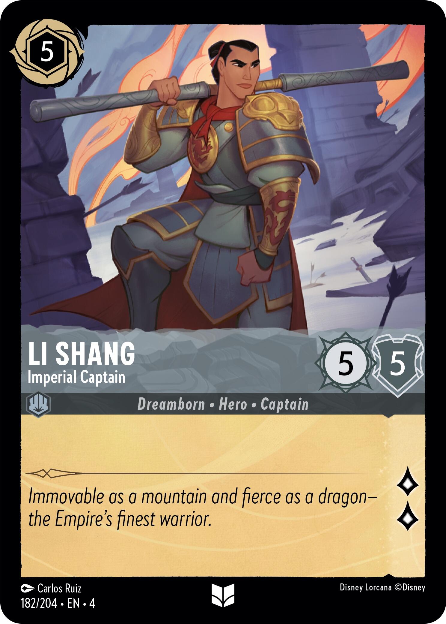 Disney Lorcana: Li Shang - Imperial Captain card image