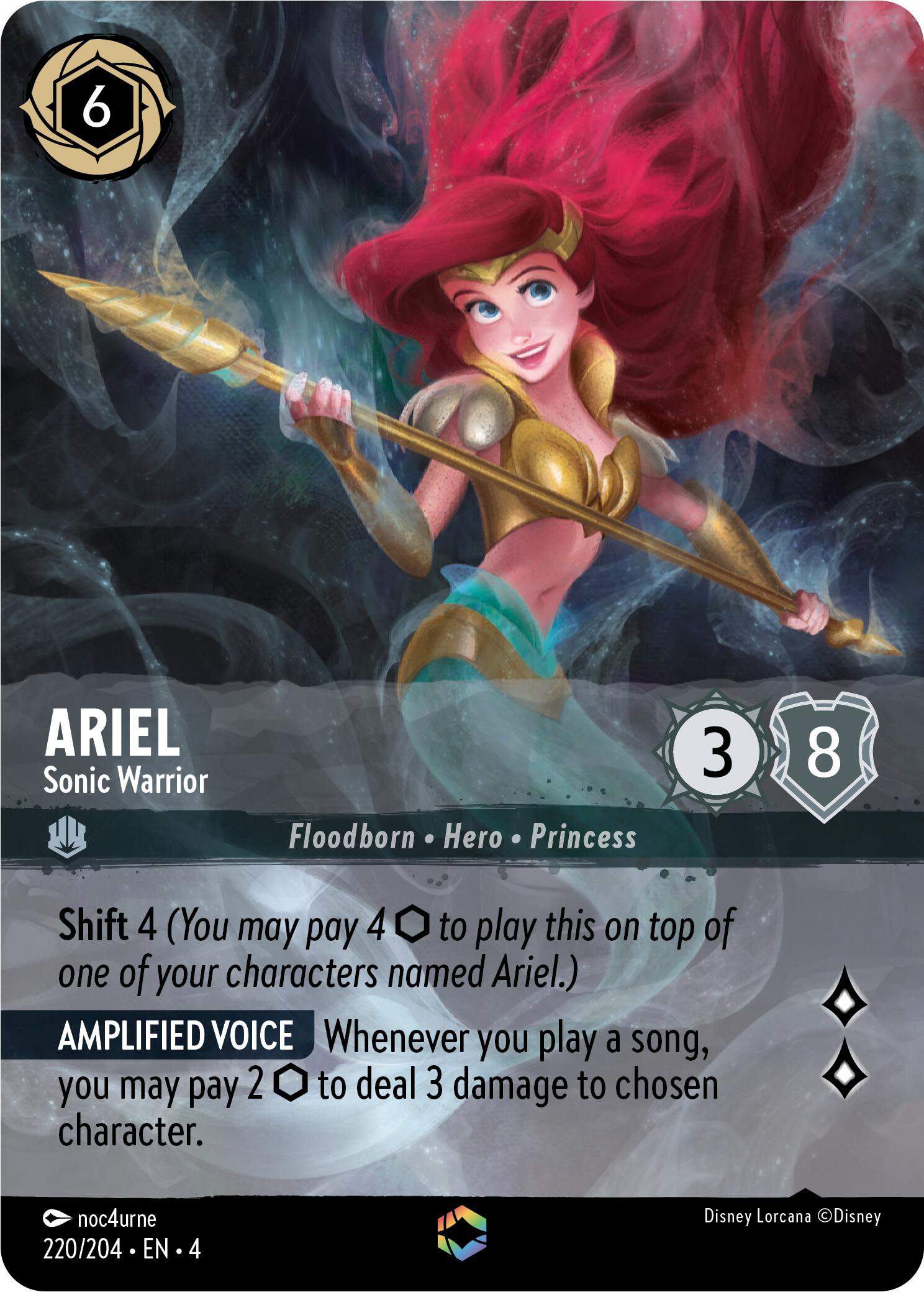 Disney Lorcana: Ariel - Sonic Warrior (Enchanted) card image