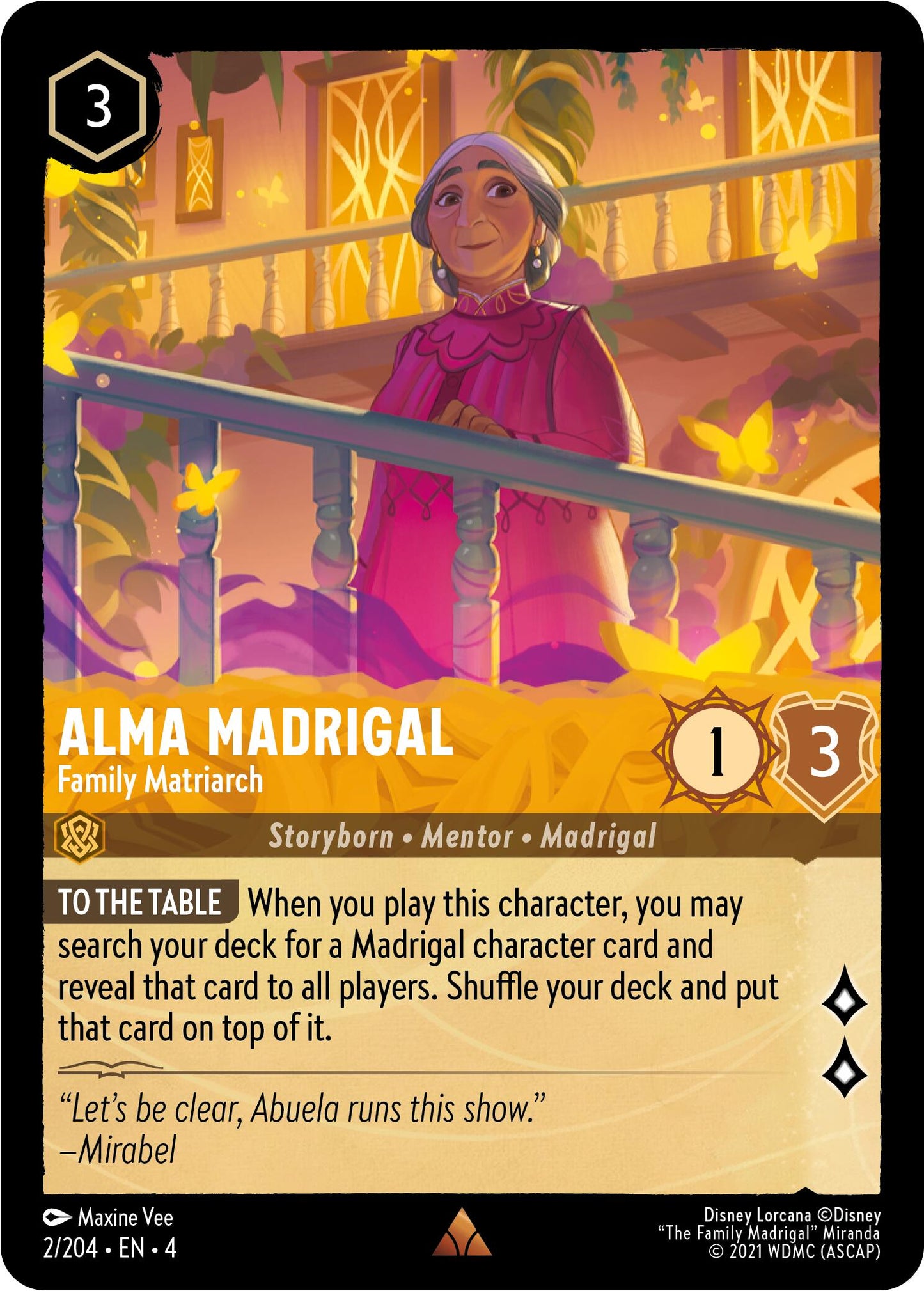 Disney Lorcana: Alma Madrigal - Family Matriarch card image