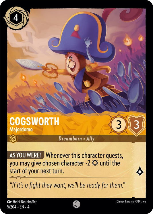 Disney Lorcana: Cogsworth - Majordomo card image