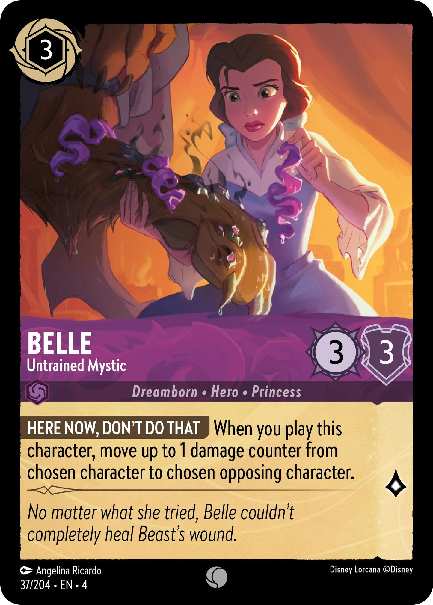 Disney Lorcana: Belle - Untrained Mystic card image