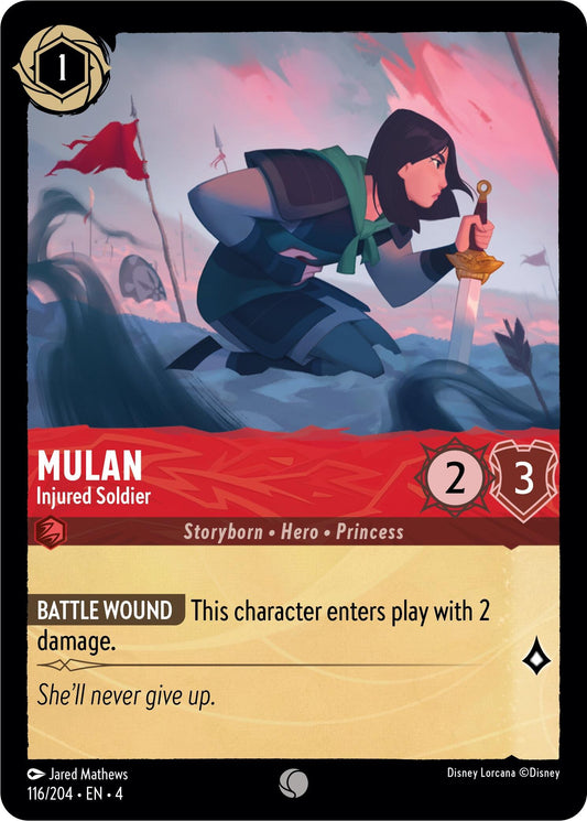 Disney Lorcana: Mulan - Injured Soldier card image