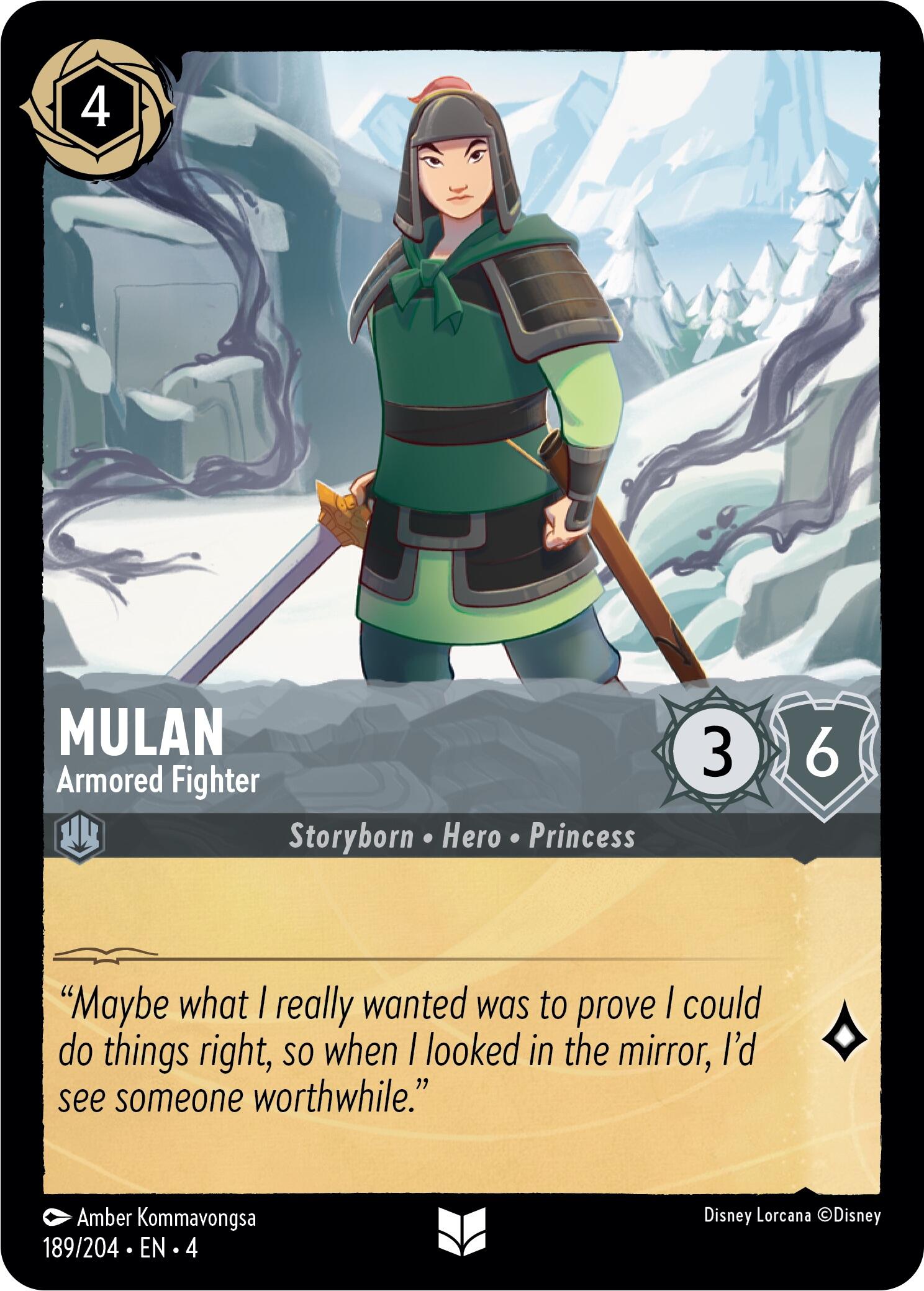 Disney Lorcana: Mulan - Armored Fighter card image