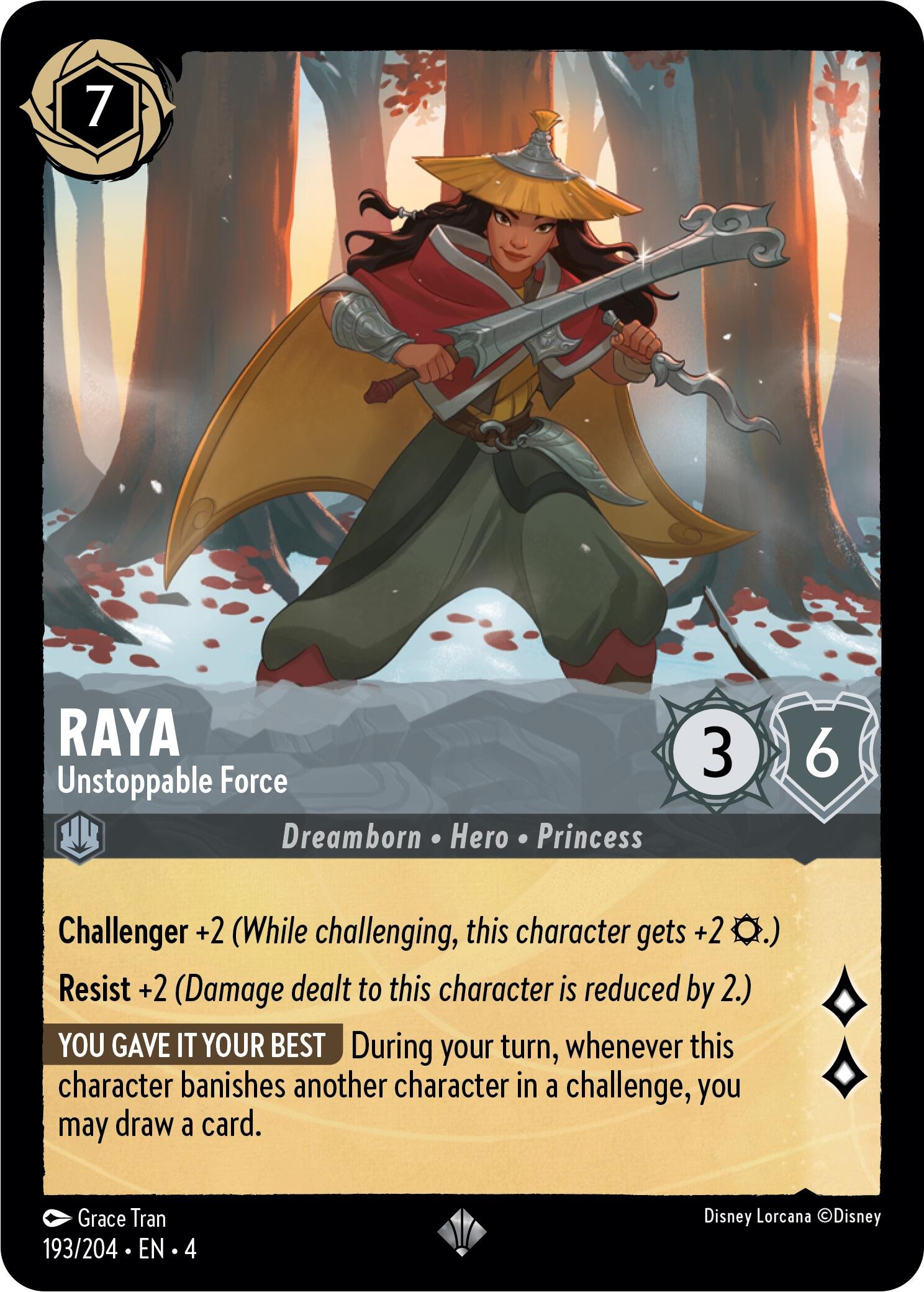 Disney Lorcana: Raya - Unstoppable Force card image