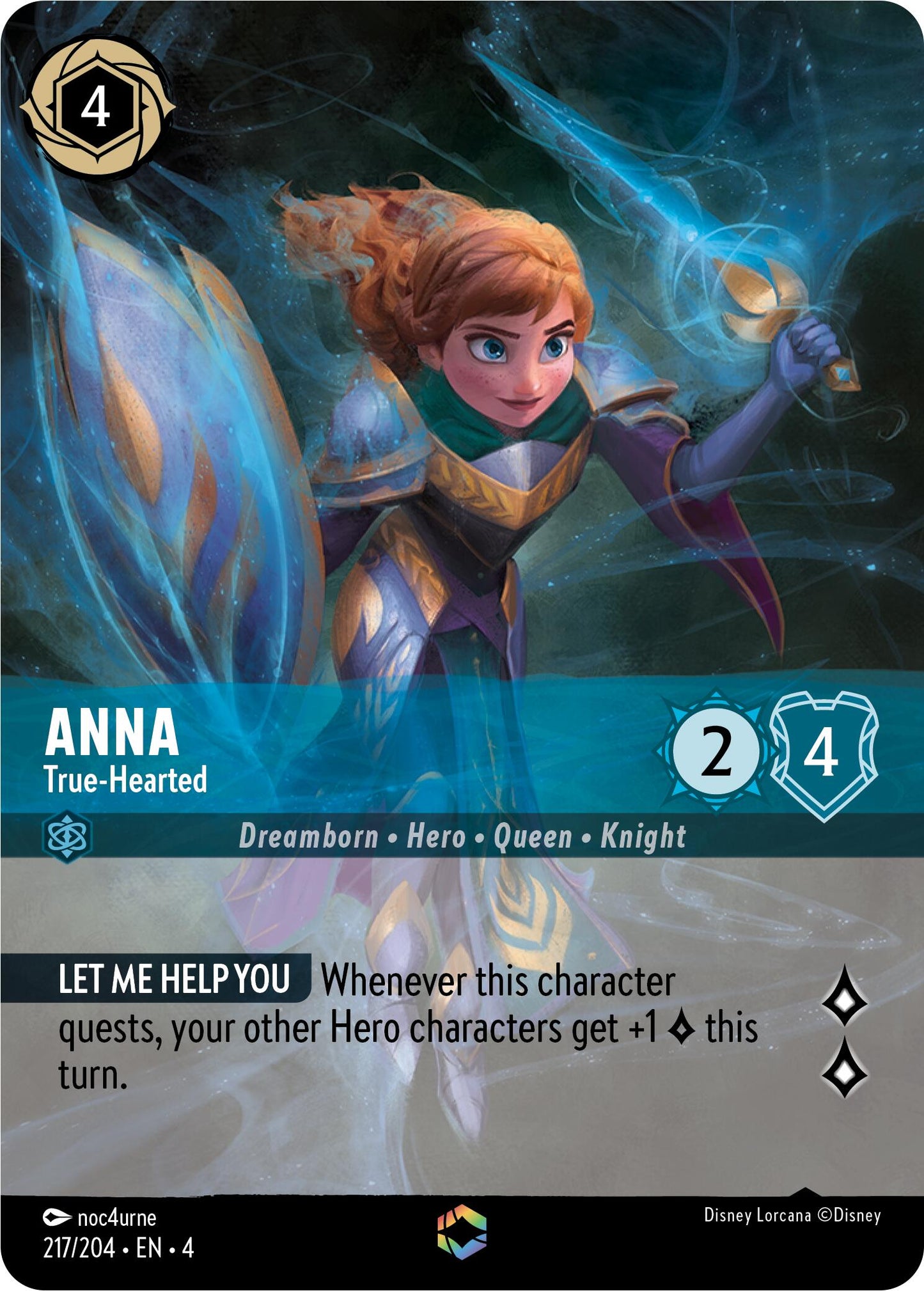 Disney Lorcana: Anna - True-Hearted (Enchanted) card image