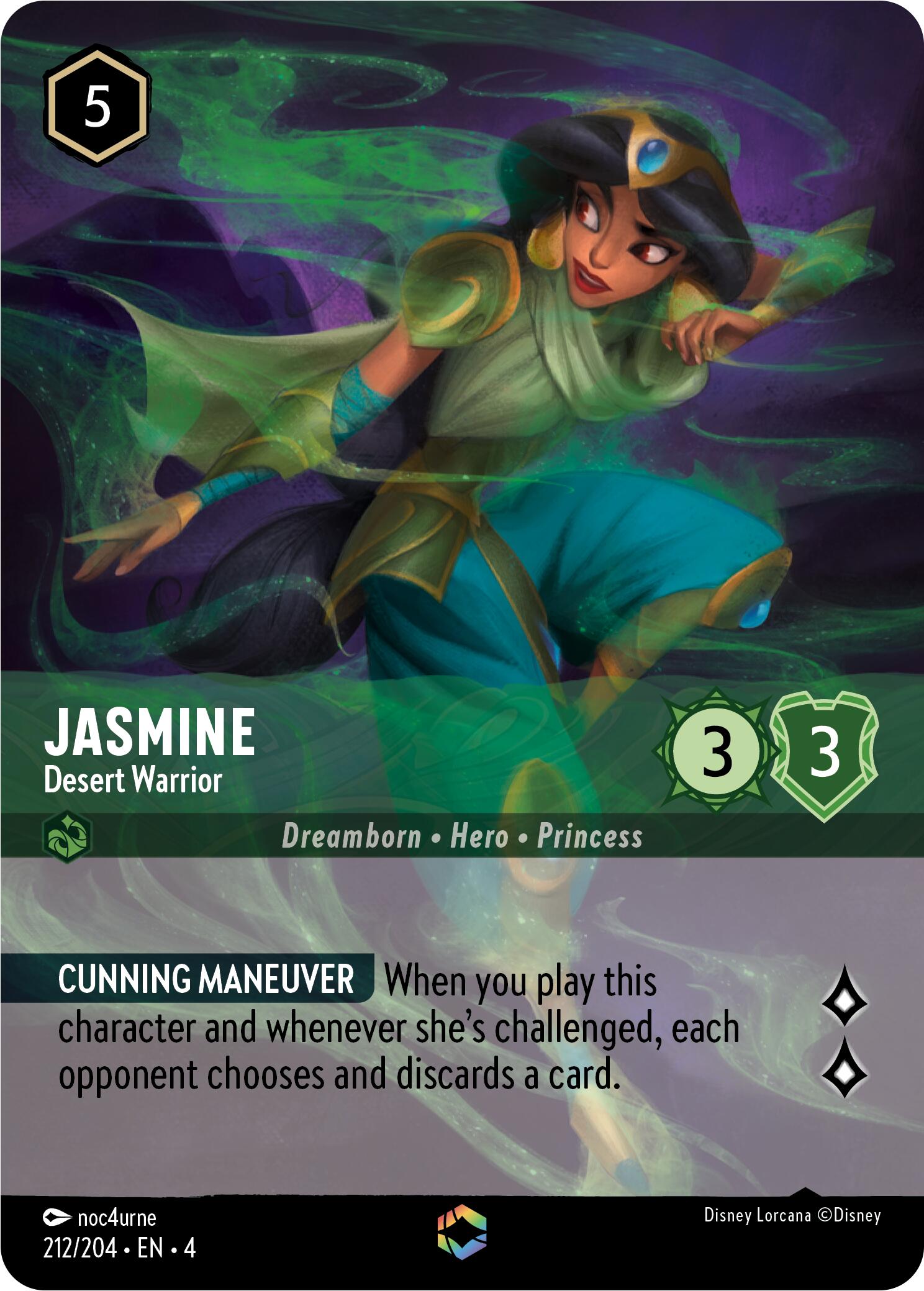 Disney Lorcana: Jasmine - Desert Warrior (Enchanted) card image