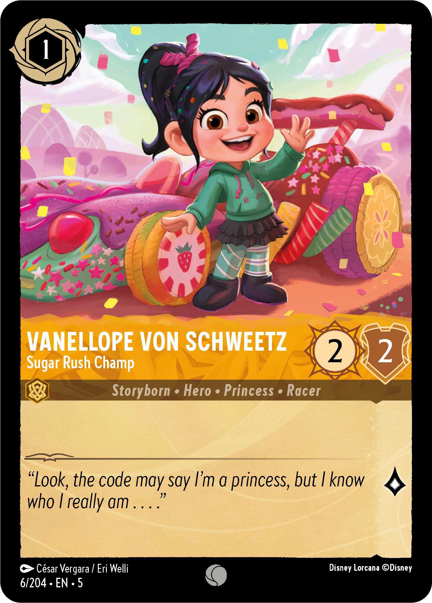 Disney Lorcana: Vanellope von Schweetz - Sugar Rush Champ card image