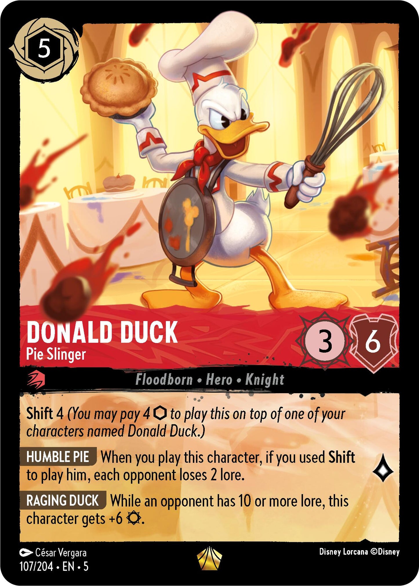 Disney Lorcana: Donald Duck - Pie Slinger card image