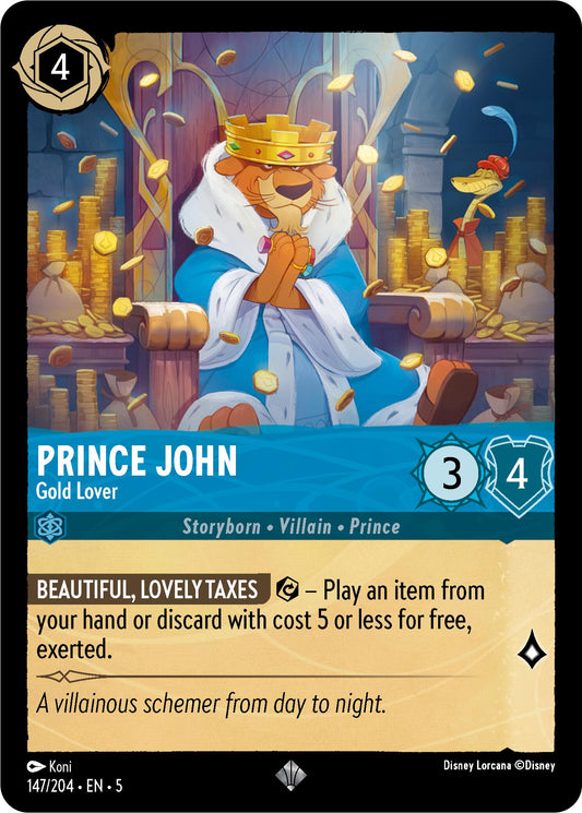 Disney Lorcana: Prince John - Gold Lover card image