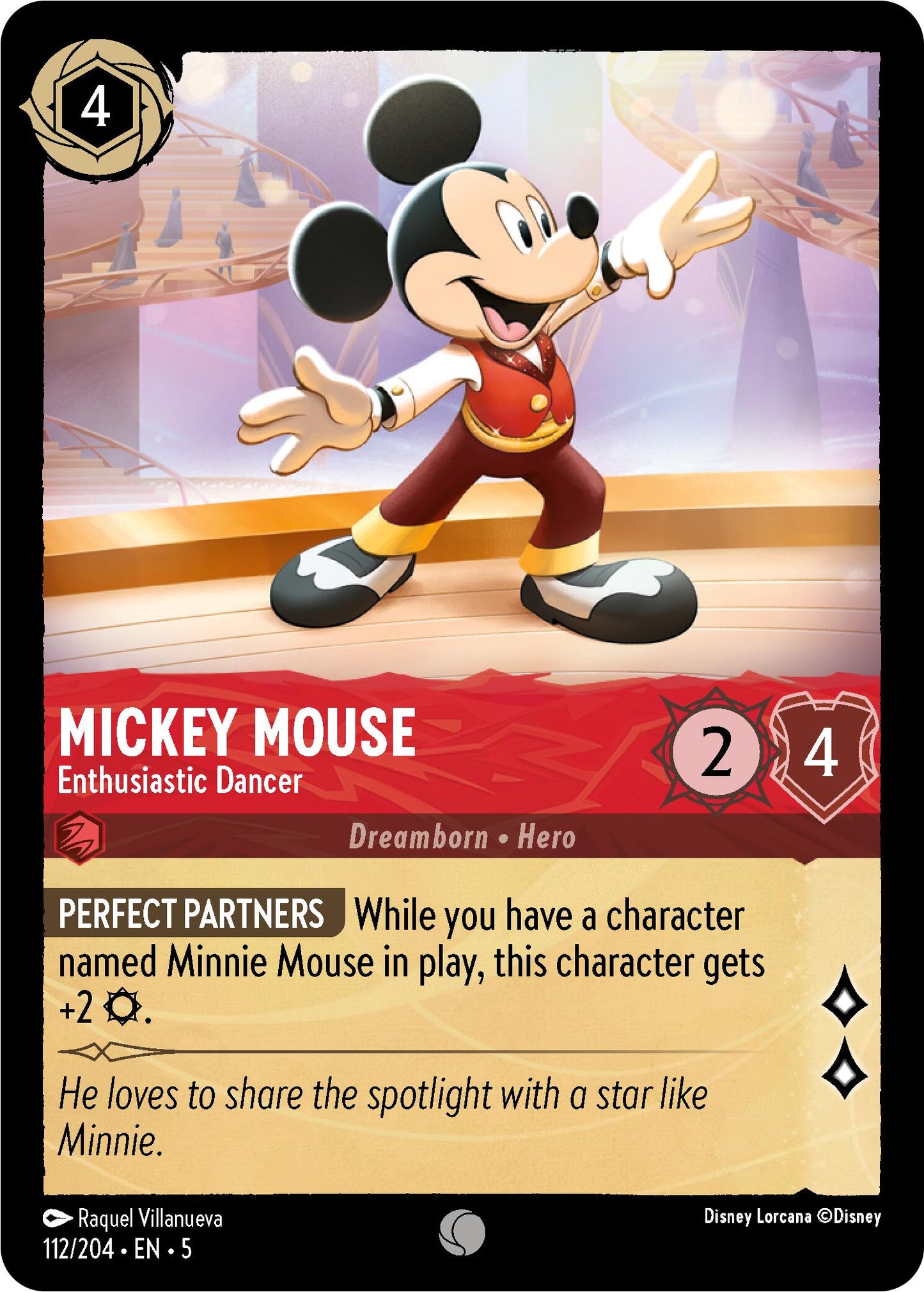 Disney Lorcana: Mickey Mouse - Enthusiastic Dancer card image