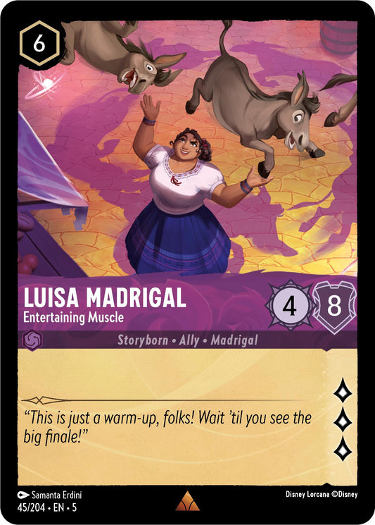 Disney Lorcana: Luisa Madrigal - Entertaining Muscle card image