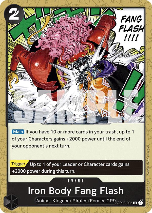 One Piece Card Game: Iron Body Fang Flash card image