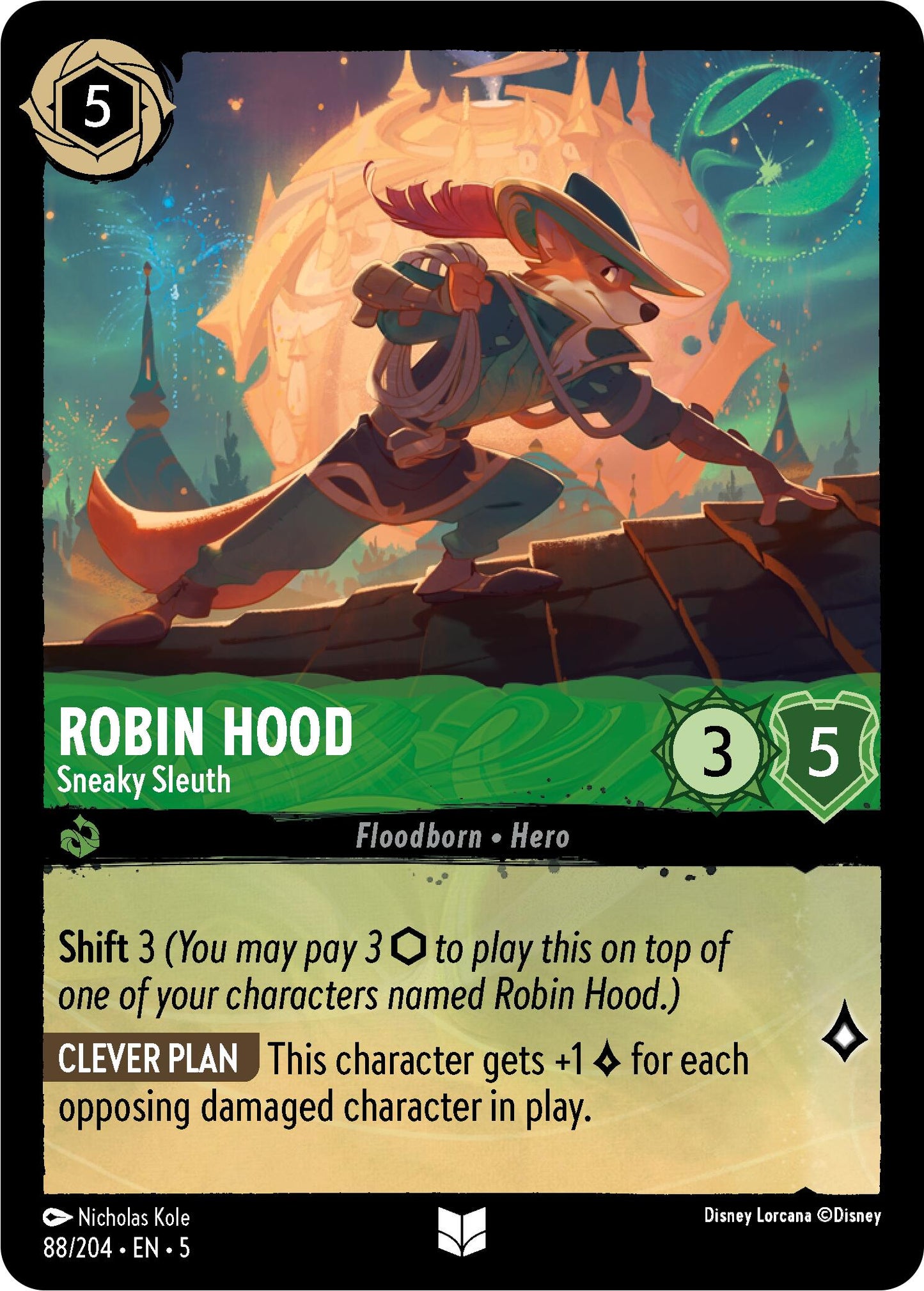 Disney Lorcana: Robin Hood - Sneaky Sleuth card image