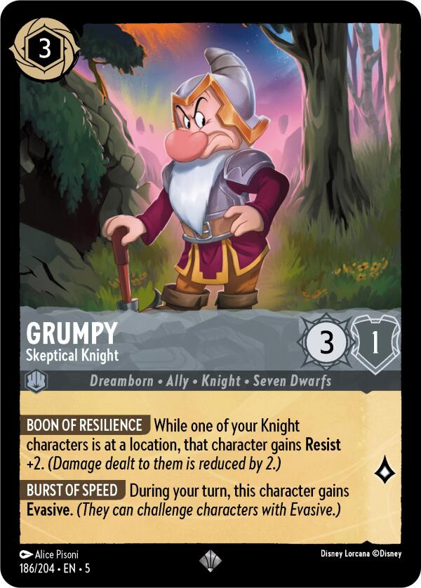 Disney Lorcana: Grumpy - Skeptical Knight card image