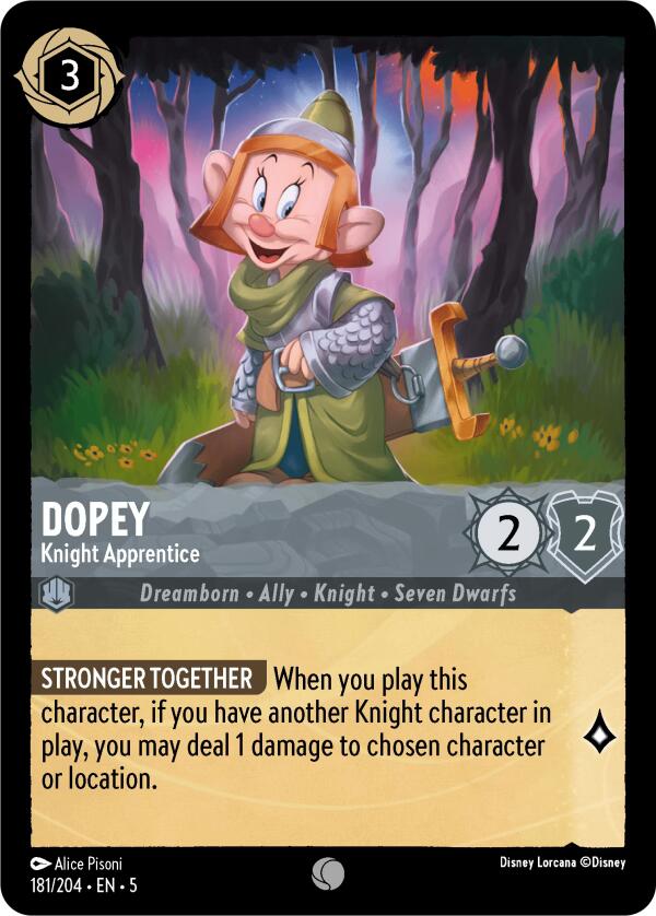 Disney Lorcana: Dopey - Knight Apprentice card image