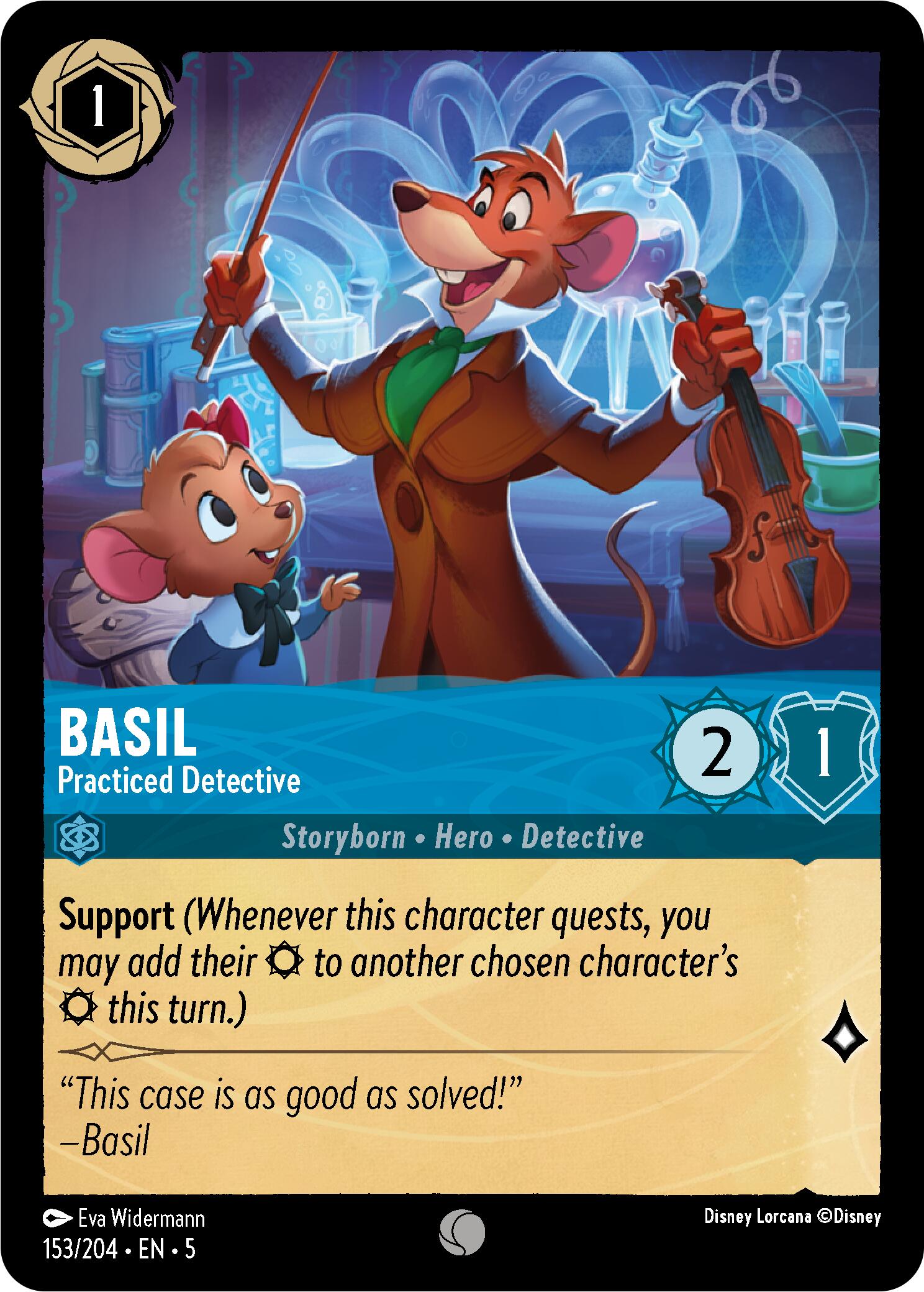 Disney Lorcana: Basil - Practiced Detective card image