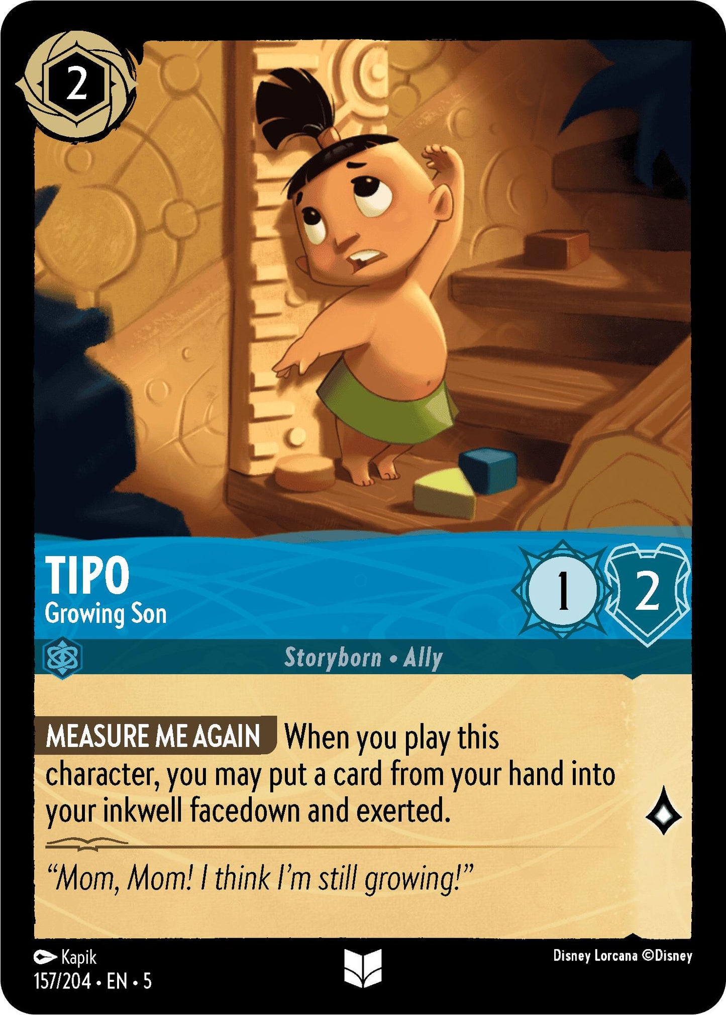 Disney Lorcana: Tipo - Growing Son card image