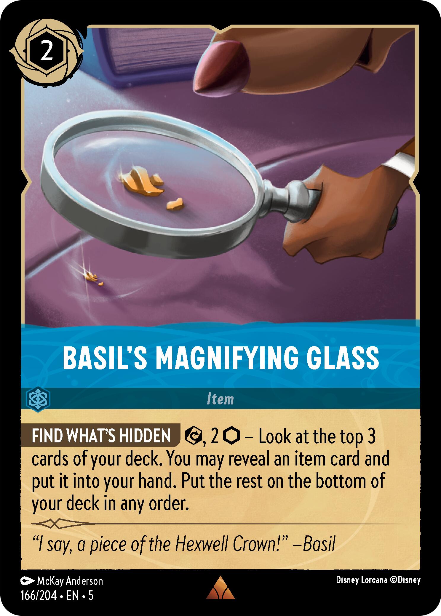 Disney Lorcana: Basil's Magnifying Glass card image