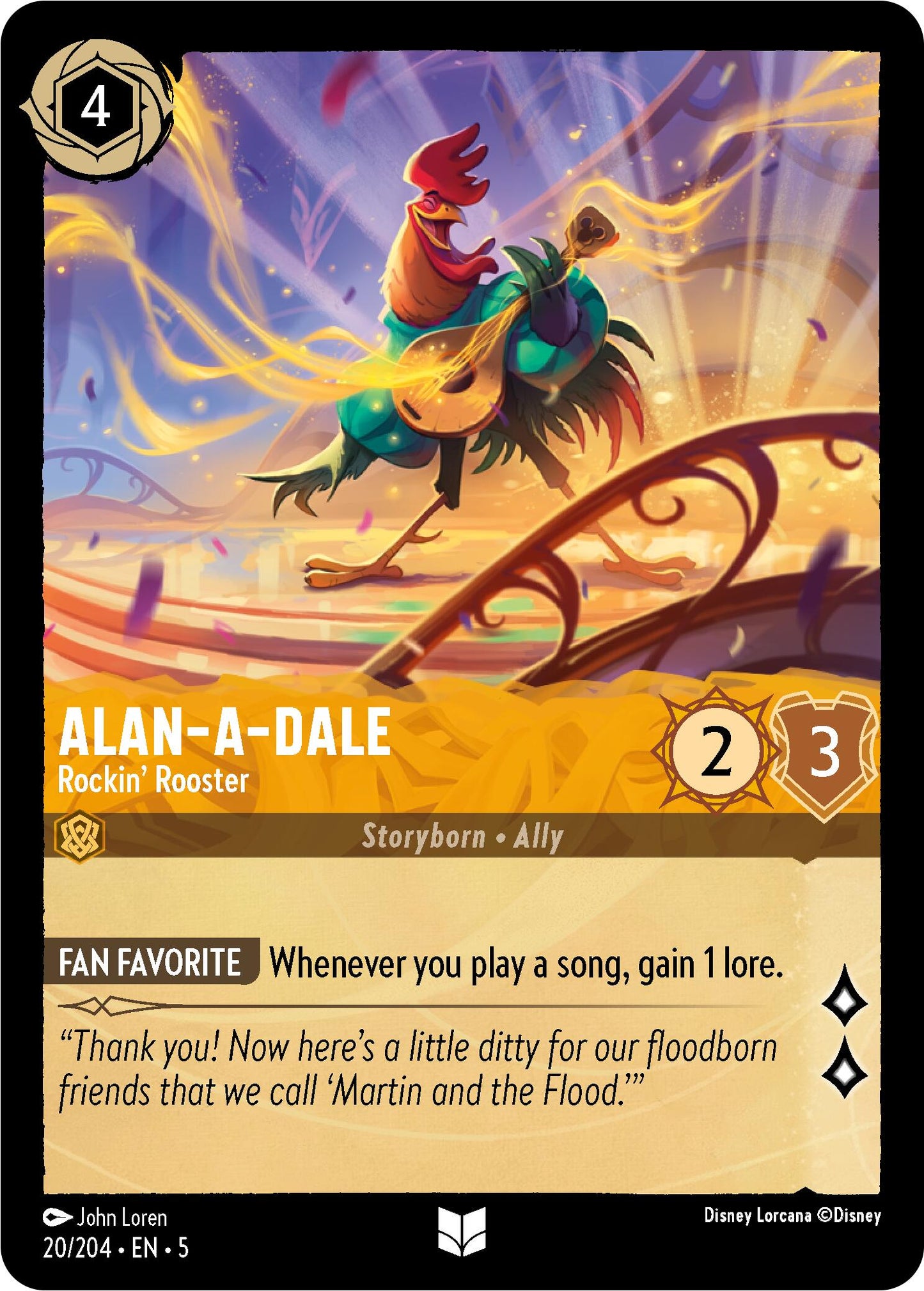 Disney Lorcana: Alan-A-Dale - Rockin' Rooster card image