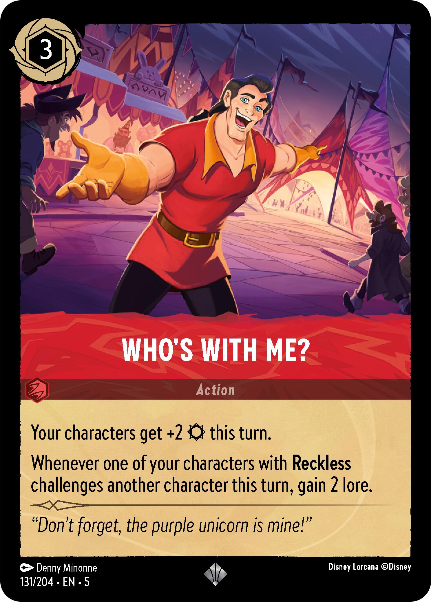 Disney Lorcana: Who's With Me? card image