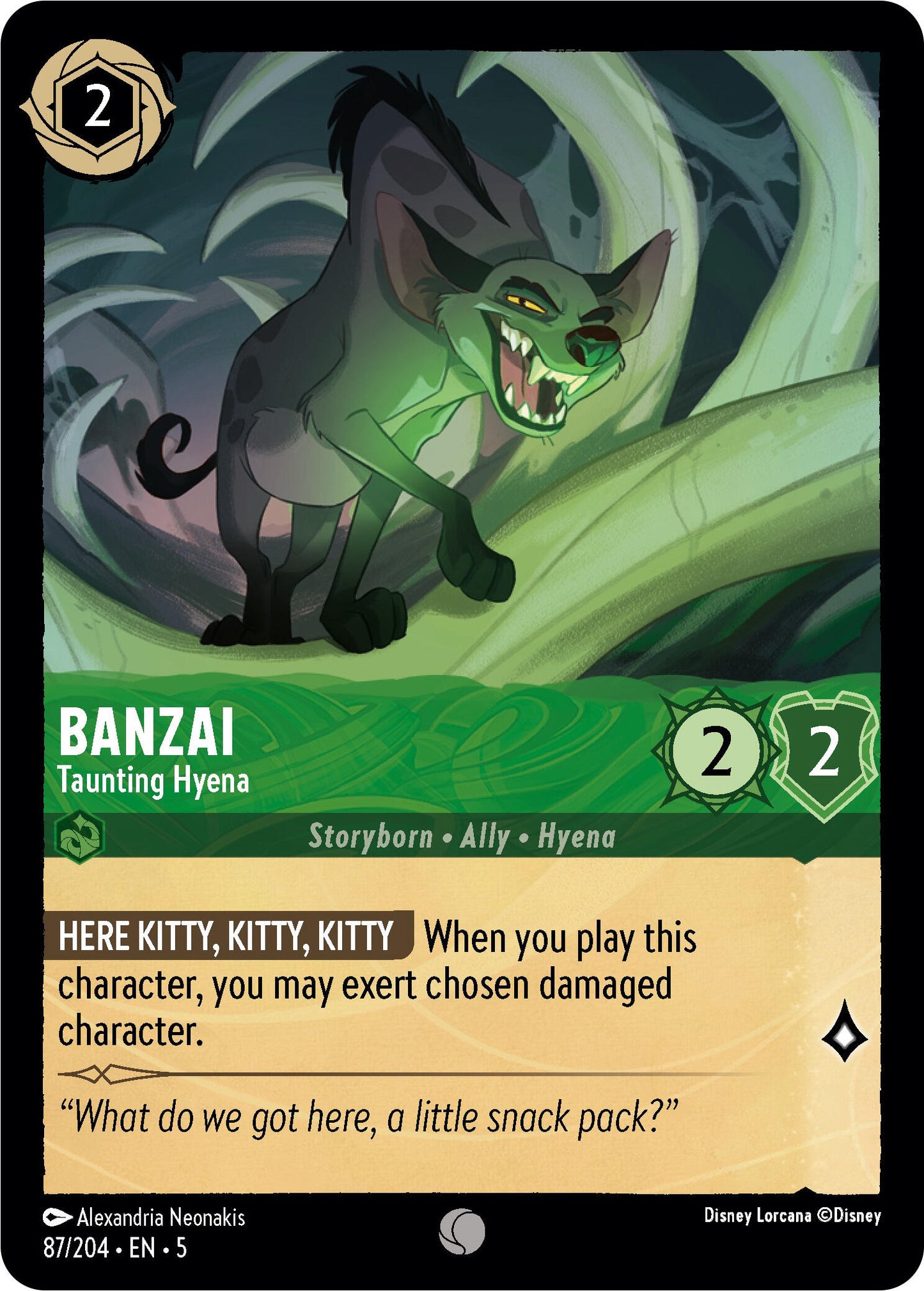 Disney Lorcana: Banzai - Taunting Hyena card image