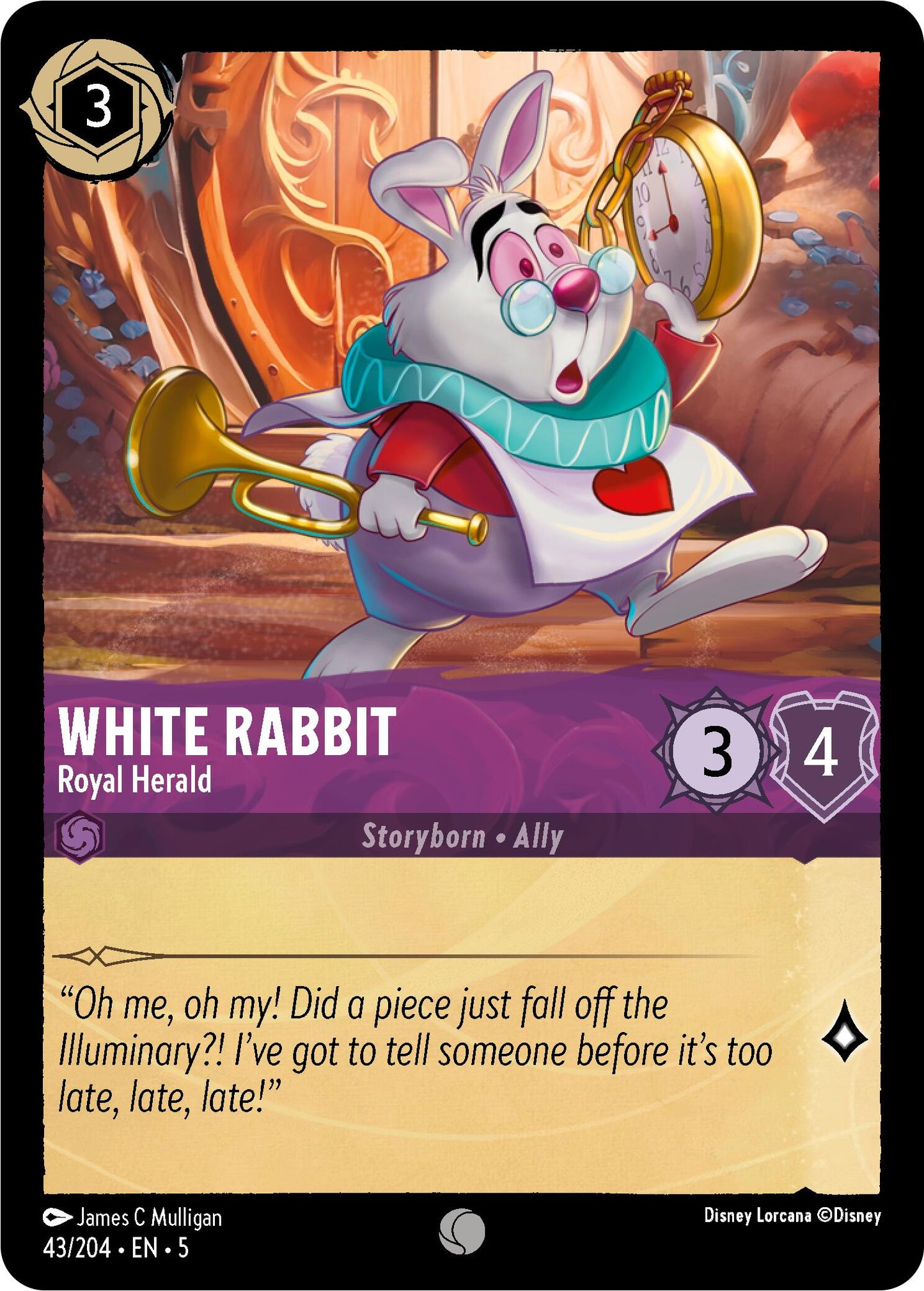 Disney Lorcana: White Rabbit - Royal Herald card image