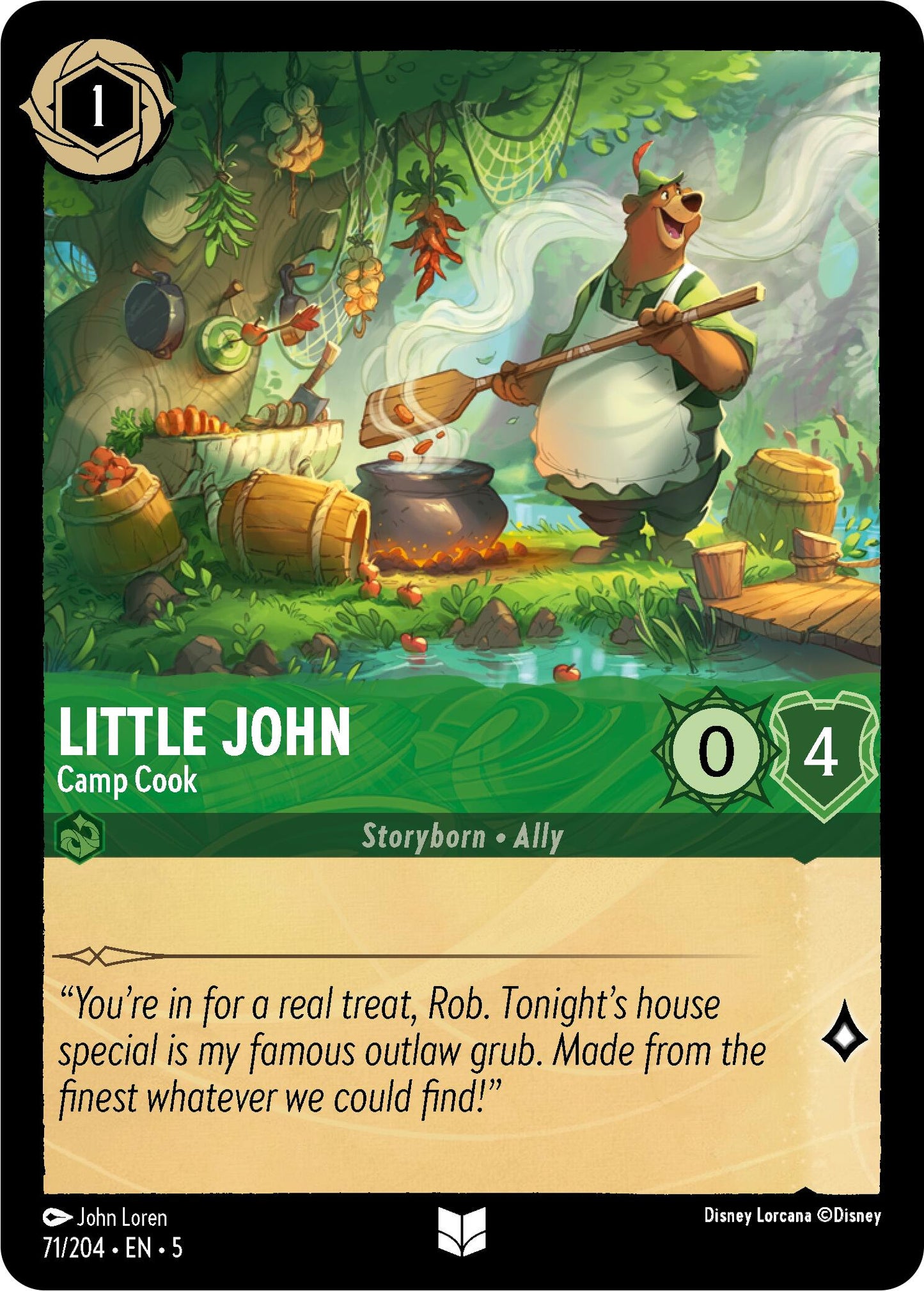 Disney Lorcana: Little John - Camp Cook card image