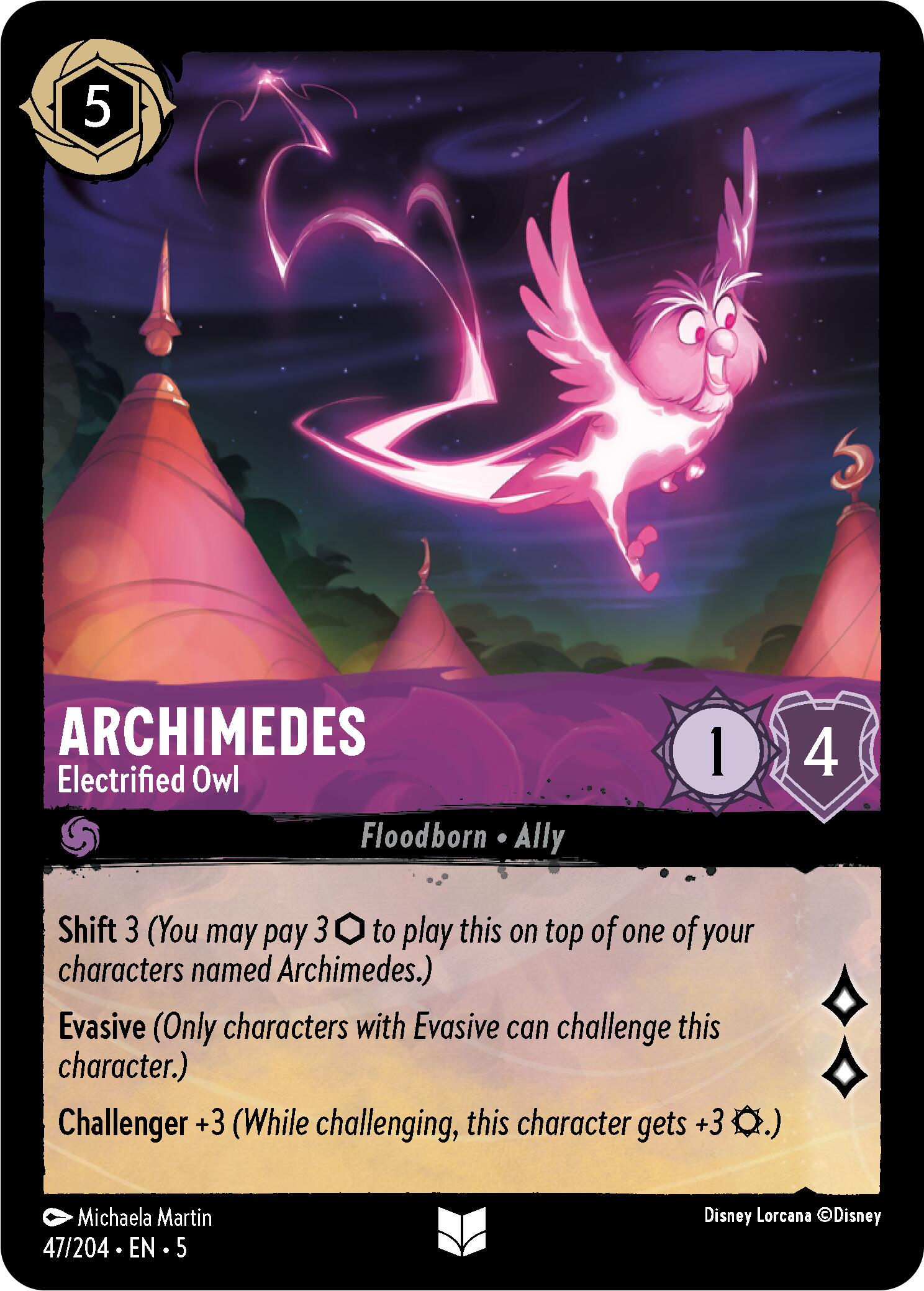 Disney Lorcana: Archimedes - Electrified Owl card image