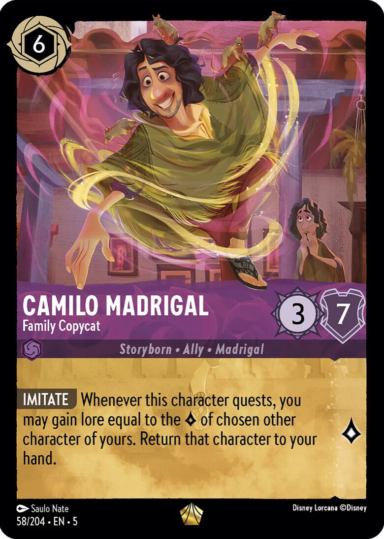 Disney Lorcana: Camilo Madrigal - Family Copycat card image