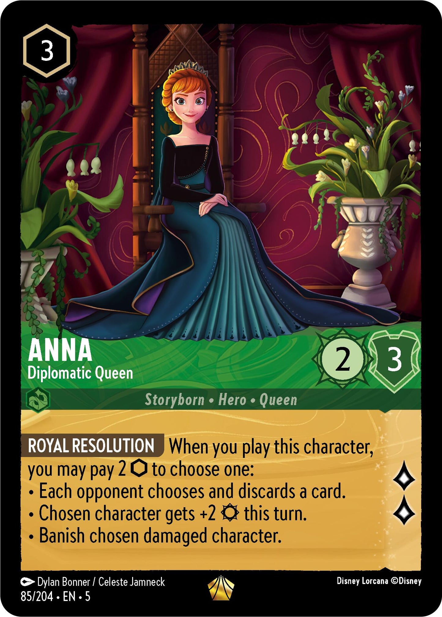 Disney Lorcana: Anna - Diplomatic Queen card image