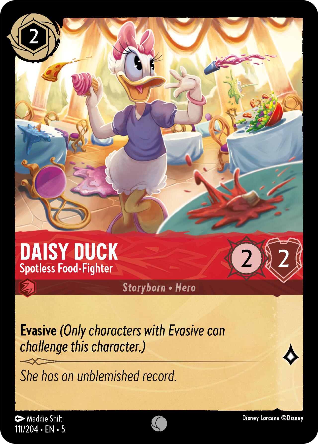 Disney Lorcana: Daisy Duck - Spotless Food-Fighter card image