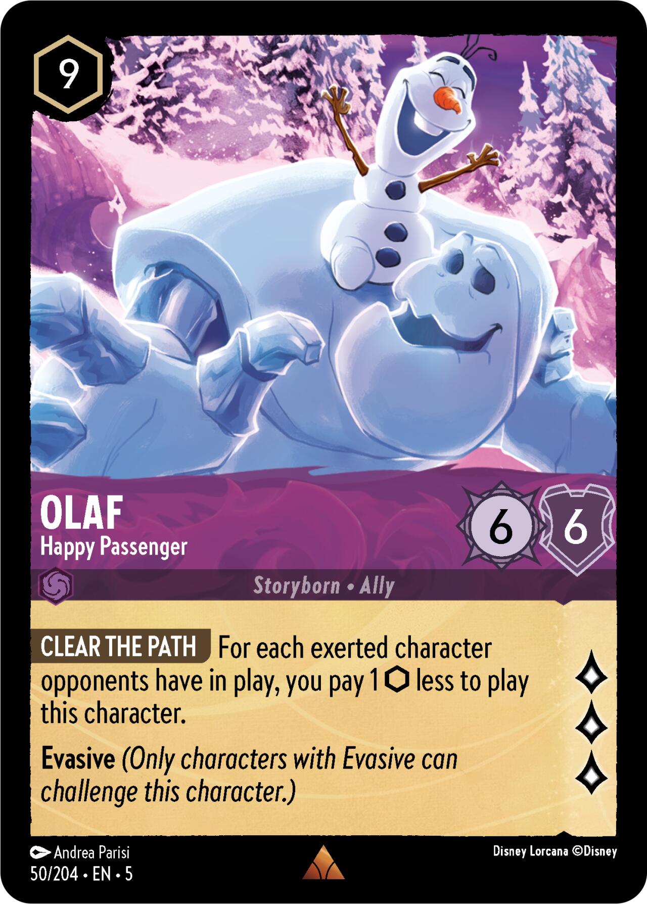 Disney Lorcana: Olaf - Happy Passenger card image