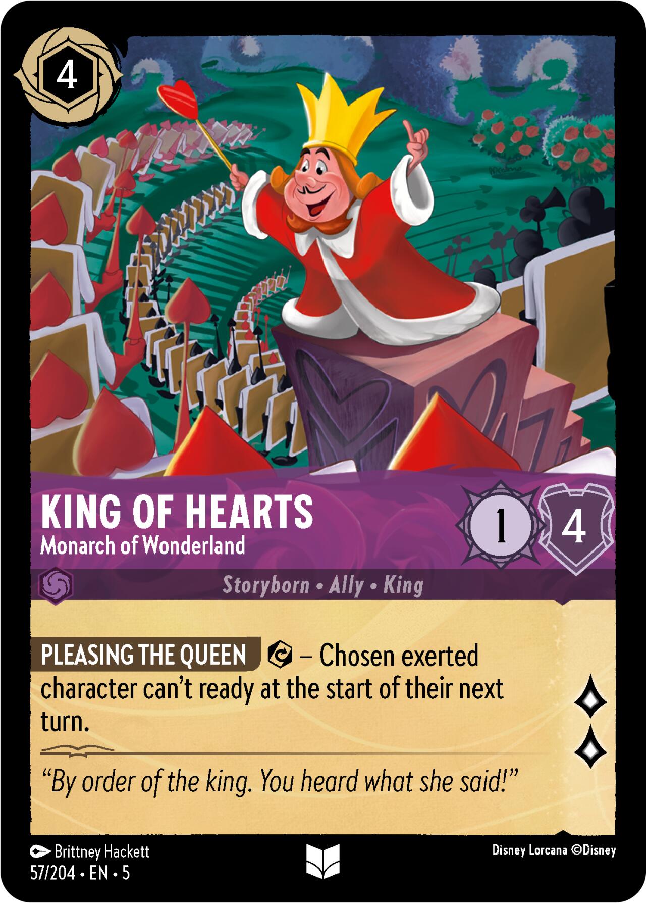 Disney Lorcana: King of Hearts - Monarch of Wonderland card image