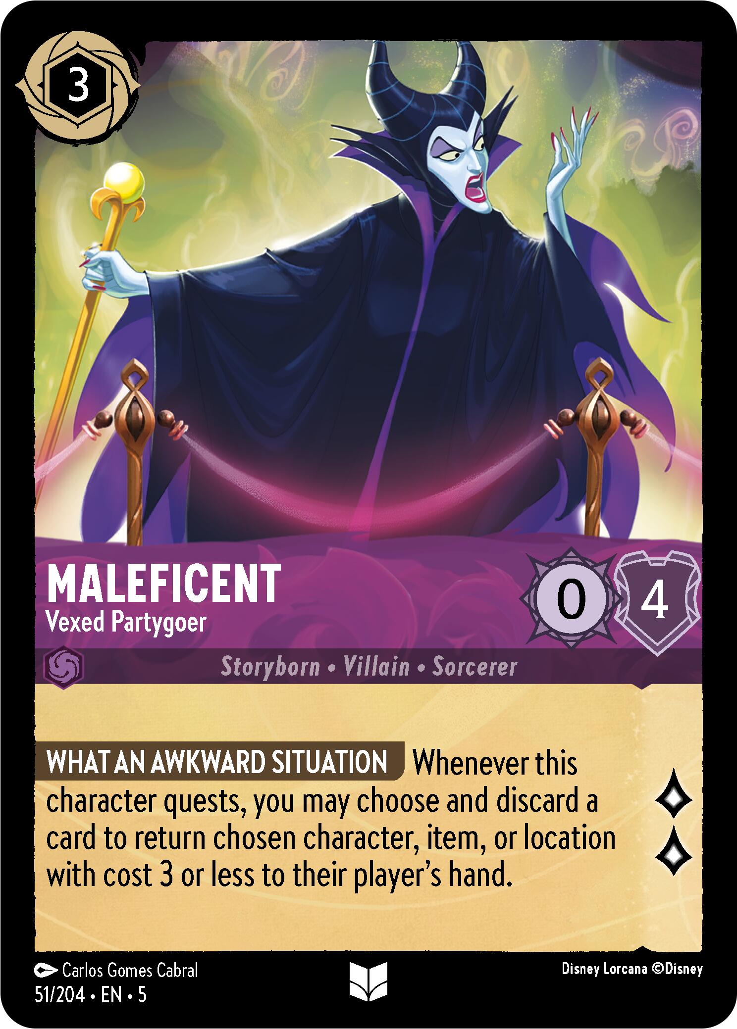 Disney Lorcana: Maleficent - Vexed Partygoer card image